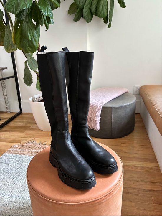 All Saints Shoes - All Saints Black Knee-High Chunky Platform Boots